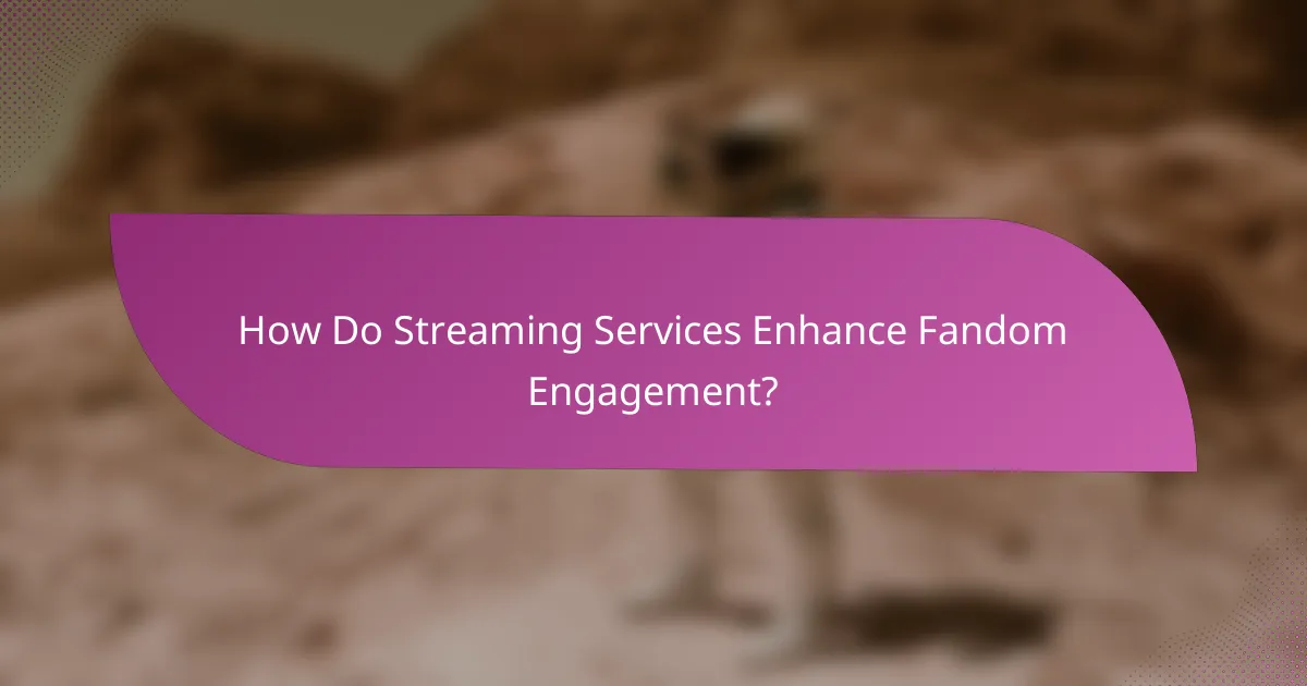 How Do Streaming Services Enhance Fandom Engagement?