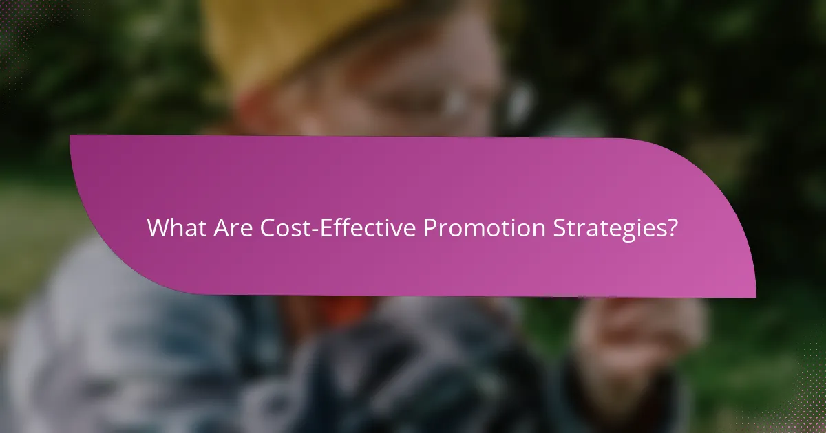 What Are Cost-Effective Promotion Strategies?