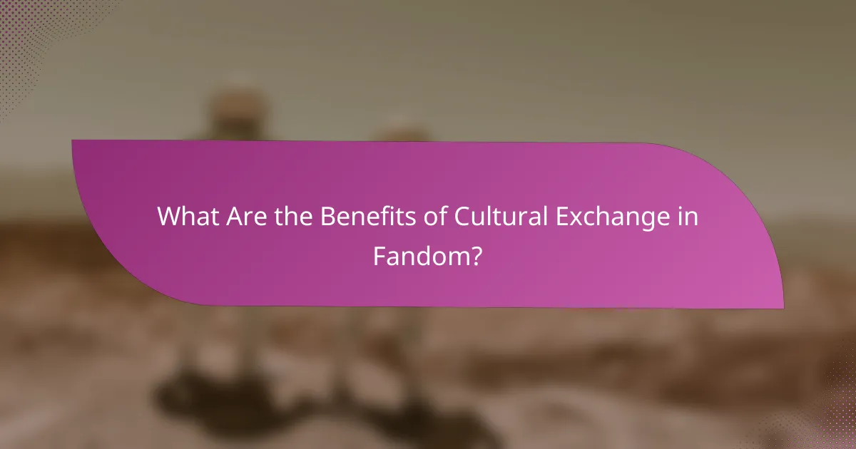 What Are the Benefits of Cultural Exchange in Fandom?
