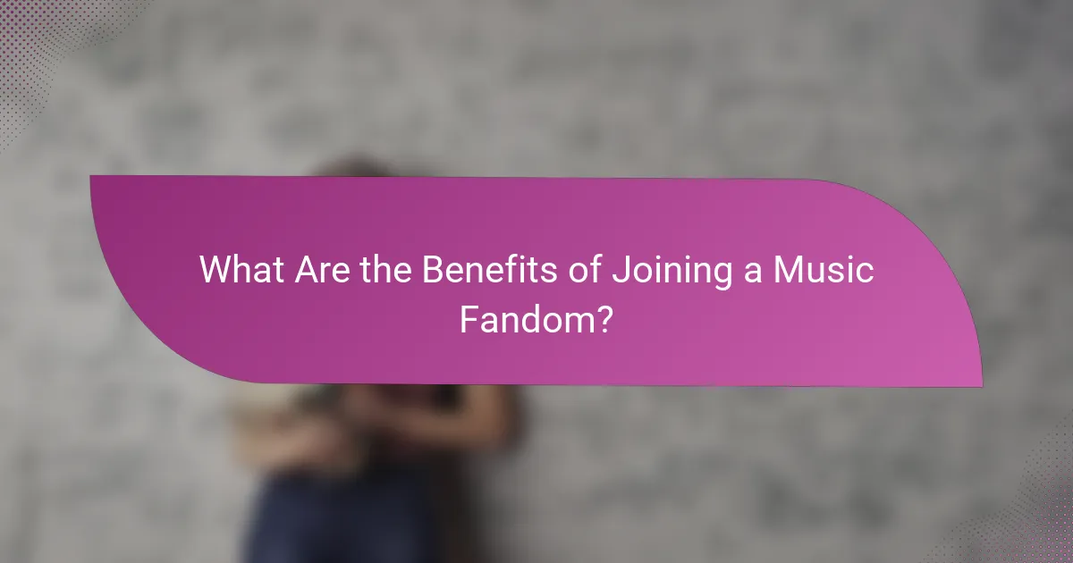 What Are the Benefits of Joining a Music Fandom?