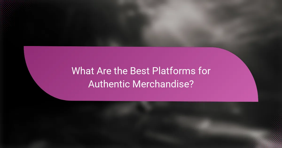 What Are the Best Platforms for Authentic Merchandise?