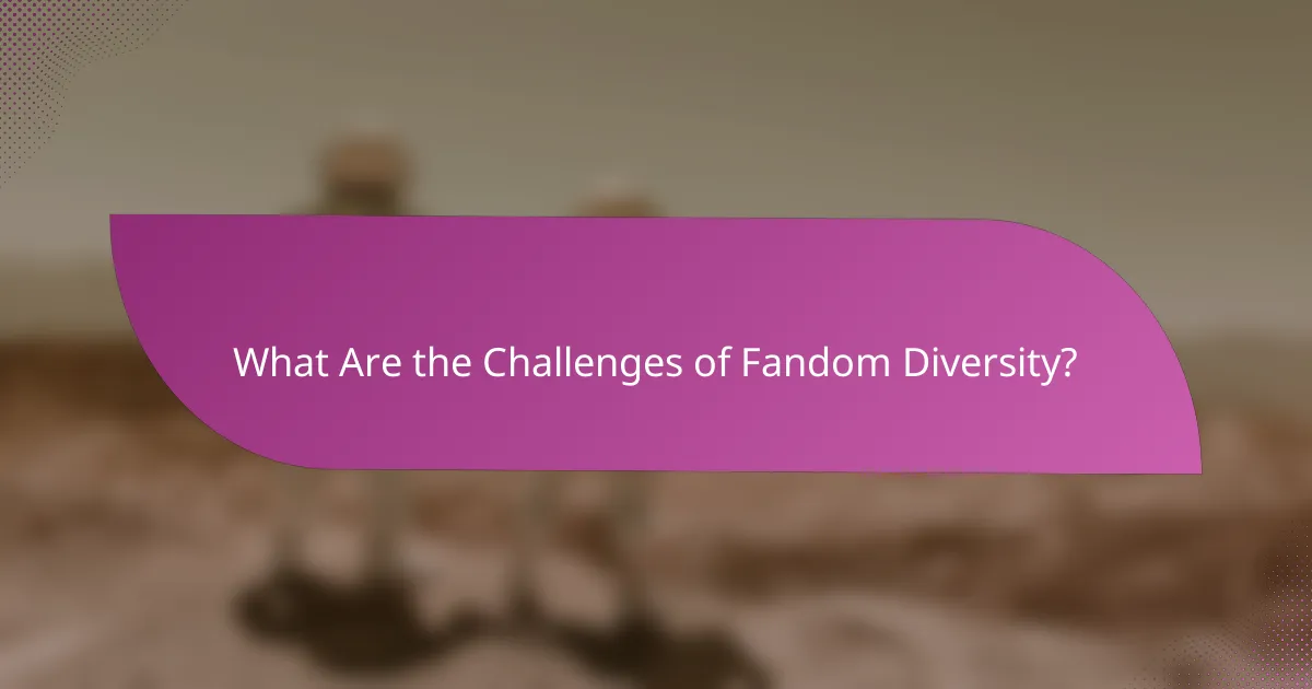 What Are the Challenges of Fandom Diversity?