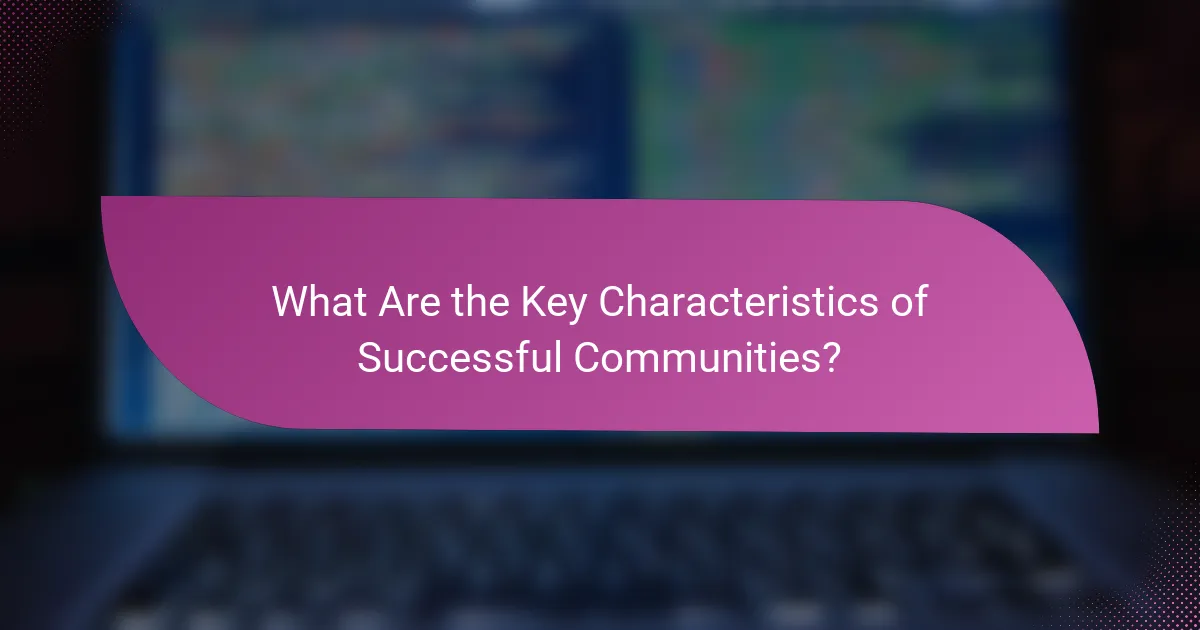 What Are the Key Characteristics of Successful Communities?