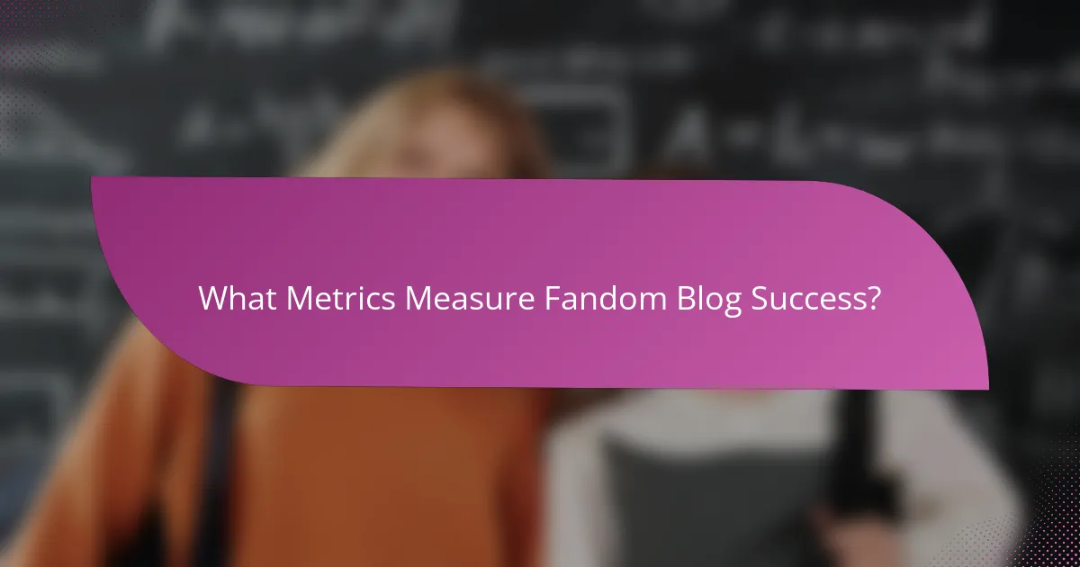 What Metrics Measure Fandom Blog Success?